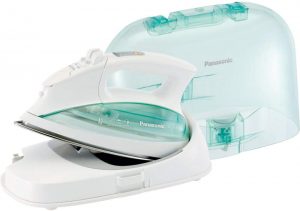 Panasonic Cordless Iron, 1500W Steam/Dry Iron with Contoured Stainless Steel Soleplate, Vertical Steam, Auto Shut Off, Power Base and Carrying/Storage Case – NI-L70SRW